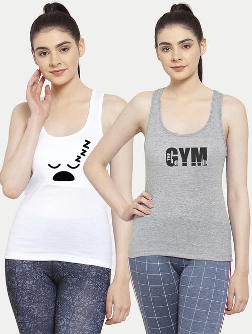 women set of 2 multi coloured tank top - 20627253 - Very Small Image - 1