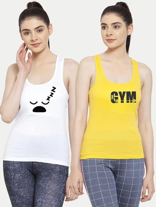 women set of 2 multi coloured tank top - 20627254 - Very Small Image - 1