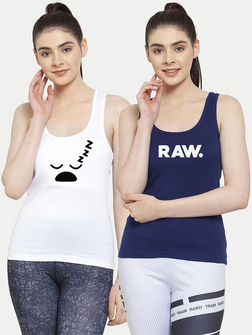 women set of 2 multi coloured tank top - 20627258 - Very Small Image - 1