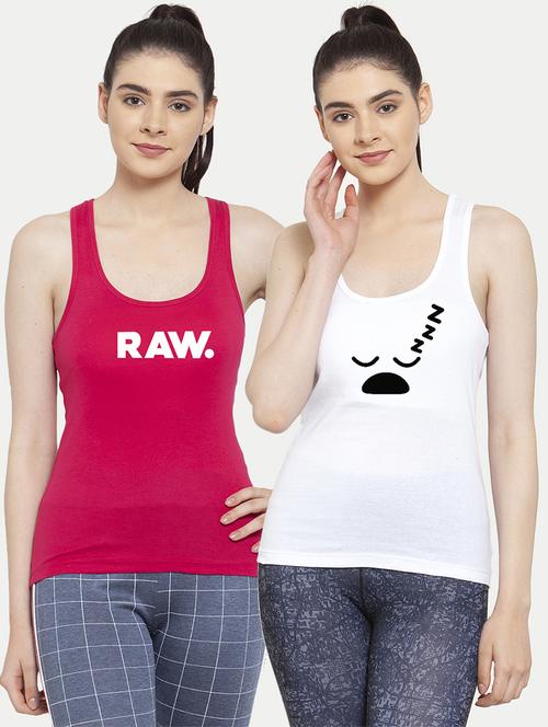 women set of 2 multi coloured tank top - 20627259 - Very Small Image - 1