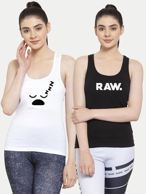 women set of 2 multi coloured tank top - 20627260 - Very Small Image - 1