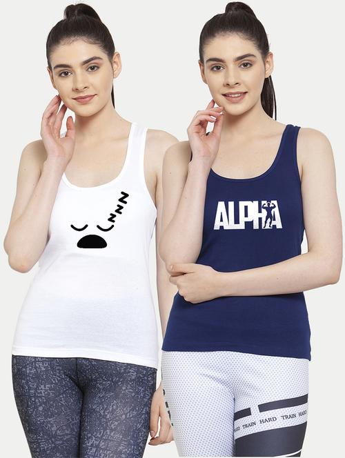 women set of 2 multi coloured tank top - 20627262 - Very Small Image - 1