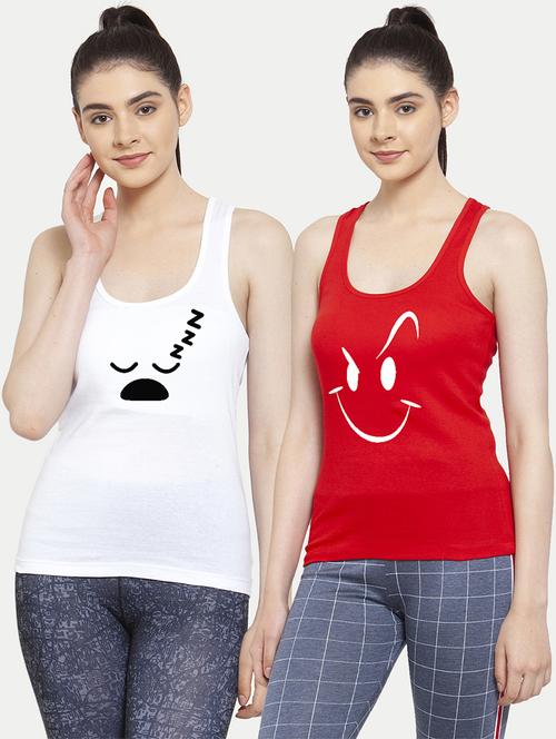 women set of 2 multi coloured tank top - 20627274 - Very Small Image - 1