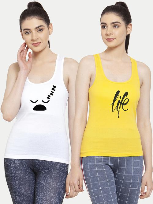 women set of 2 multi coloured tank top - 20627277 - Very Small Image - 1