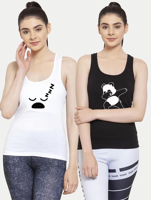 women set of 2 multi coloured tank top - 20627287 - Very Small Image - 1