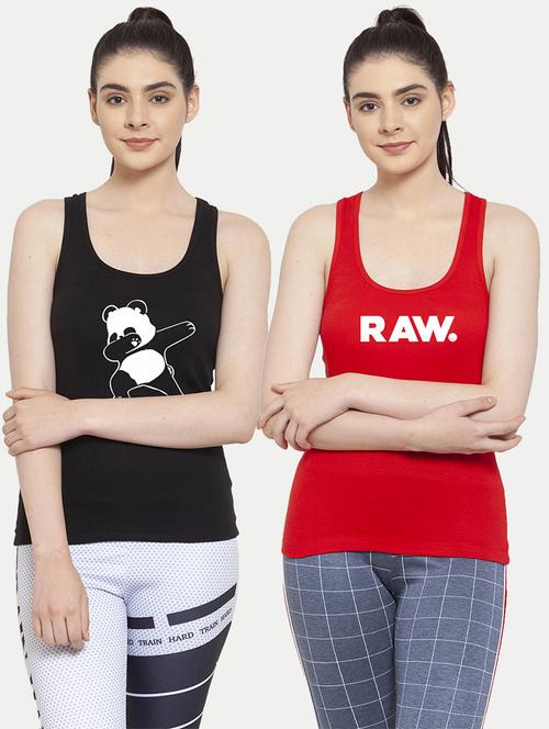 women set of 2 multi coloured tank top - 20627297 - Very Small Image - 1