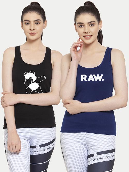 women set of 2 multi coloured tank top - 20627298 - Very Small Image - 1