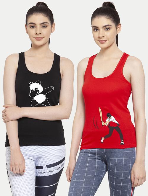 women set of 2 multi coloured tank top - 20627302 - Very Small Image - 1