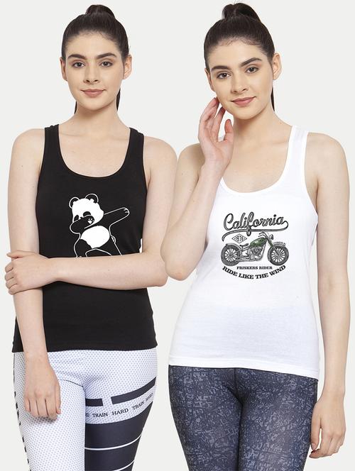 women set of 2 multi coloured tank top - 20627305 - Very Small Image - 1