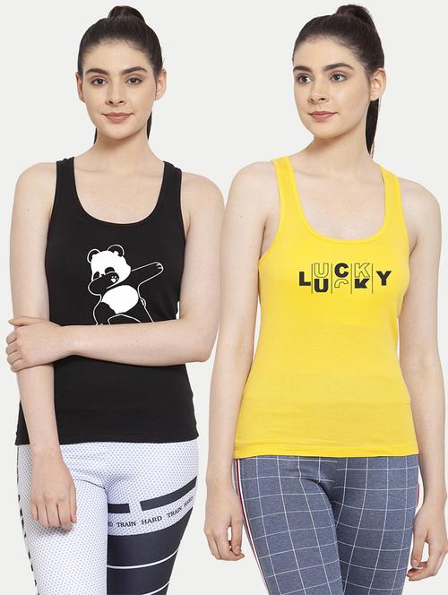 women set of 2 multi coloured tank top - 20627312 - Very Small Image - 1