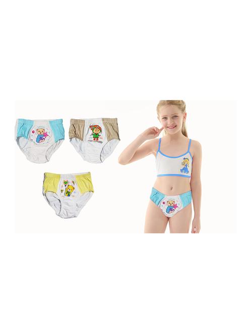girls printed bloomers (pack of 3) - 20627403 - Very Small Image - 1