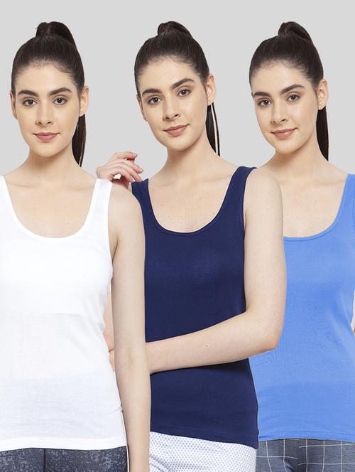 pack of 3 solid multi colored tank top - 20627671 - Very Small Image - 1