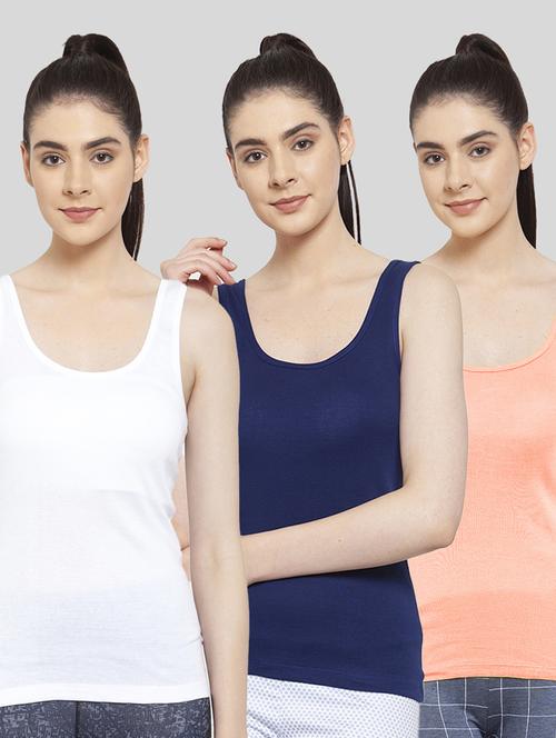 pack of 3 solid multi colored tank top - 20627672 - Very Small Image - 1