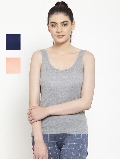 women pack of 3 solid tank top  - 20627811 - Very Small Image - 1