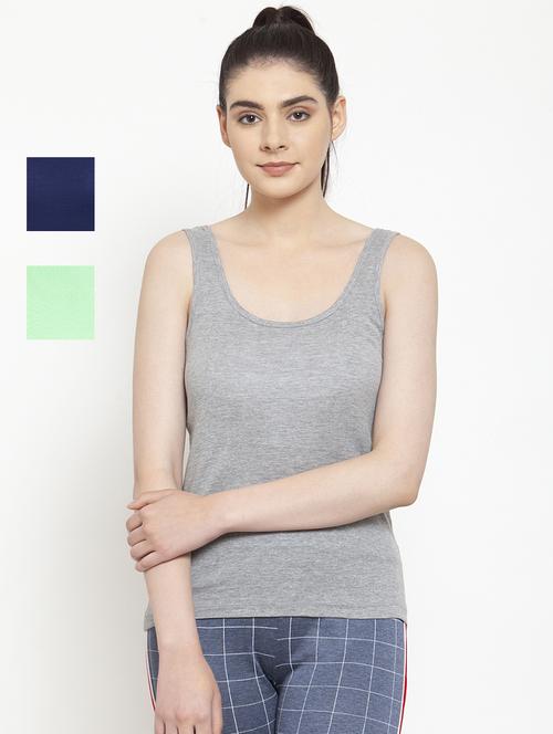 women pack of 3 solid tank top  - 20627812 - Very Small Image - 1