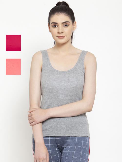 women pack of 3 solid tank top  - 20627828 - Very Small Image - 1