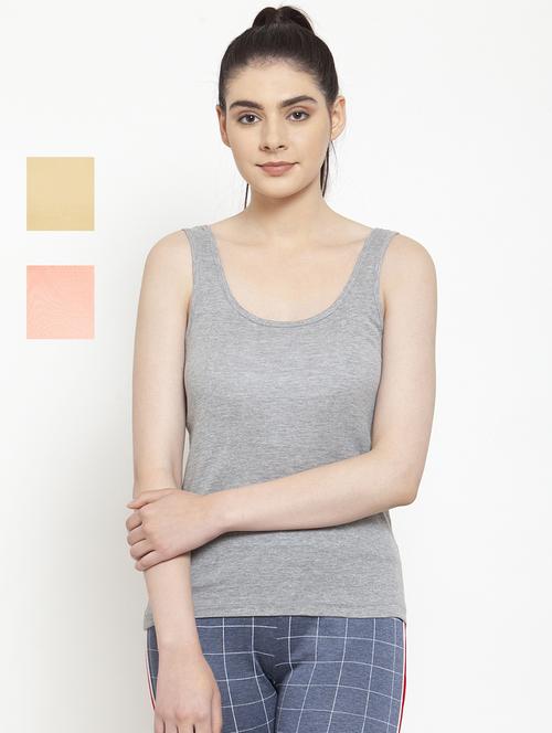 women pack of 3 solid tank top  - 20627849 - Very Small Image - 1