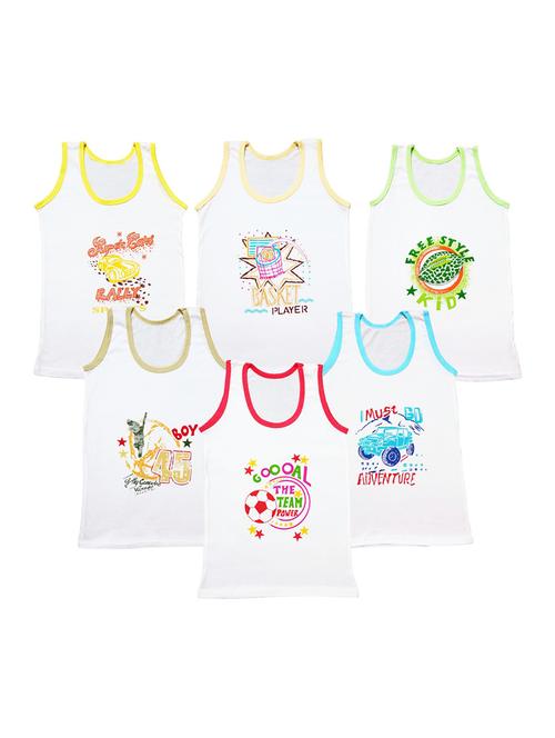 boys printed cotton vest combo - 20628000 - Very Small Image - 1