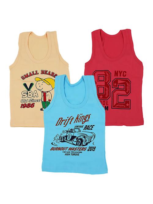 pack of 3 printed vests - 20628118 - Very Small Image - 1