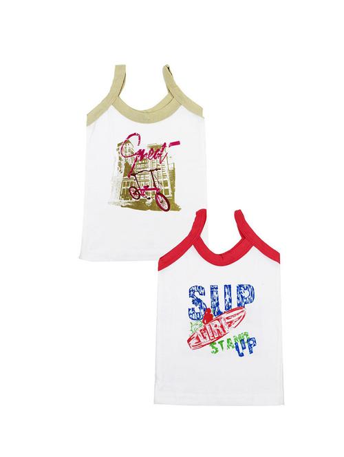 kids printed cotton vest combo - 20628132 - Very Small Image - 1