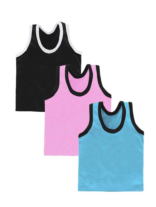 pack of 3 solid vests - 20628156 - Very Small Image - 1