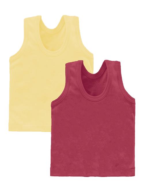 pack of 2 solid vests - 20628162 - Very Small Image - 1