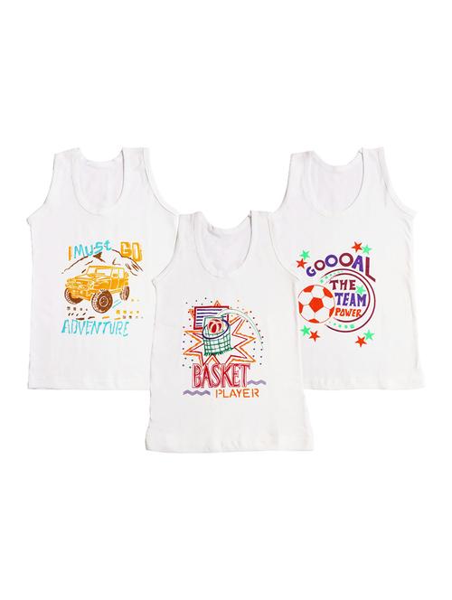 pack of 3 printed vests - 20628212 - Very Small Image - 1