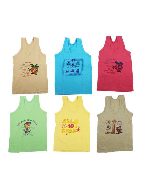 pack of 6 printed vests - 20628245 - Very Small Image - 1