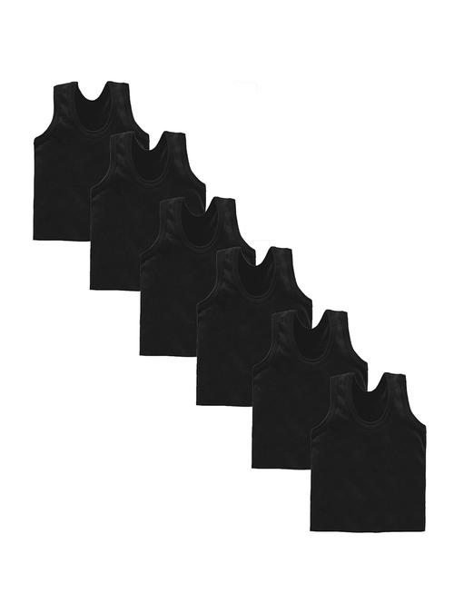 Pack Of 6 Solid Vests - 20628253 - Very Small Image - 1