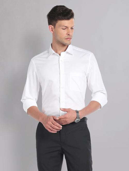 men white cotton formal shirt - 20632805 - Very Small Image - 1