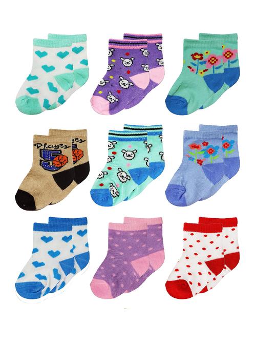 combos pack of multi color self design socks - 20643571 - Very Small Image - 1