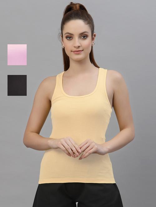 women pack of 3 solid tank top  - 20643728 - Very Small Image - 1