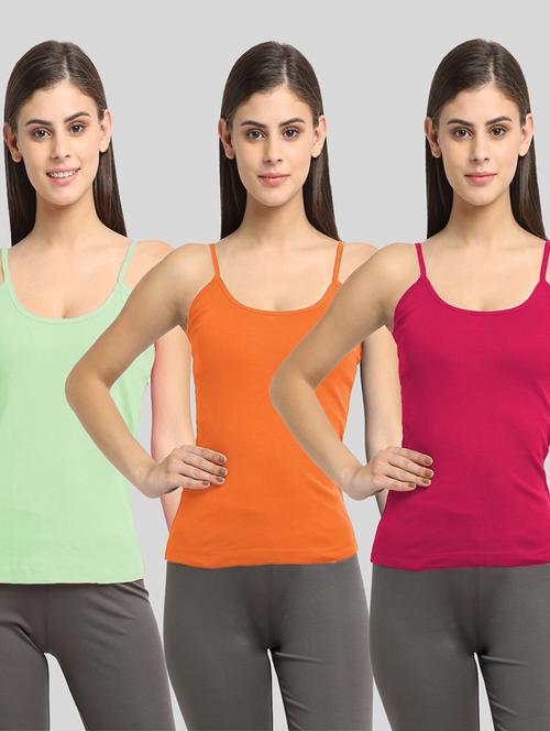 pack of 3 solid camisoles - 20643904 - Very Small Image - 1