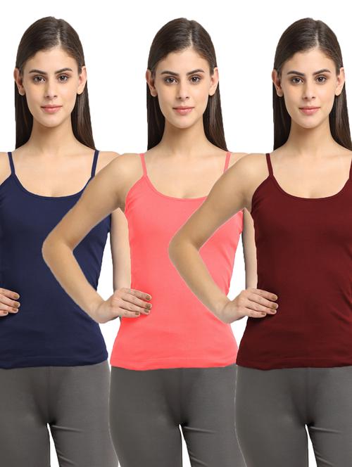 pack of 3 solid camisoles - 20643936 - Very Small Image - 1