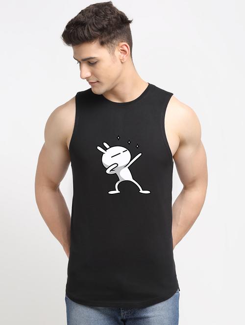 man graphic sleeveless vest - 20644519 - Very Small Image - 1
