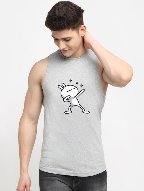 man graphic sleeveless vest - 20644521 - Very Small Image - 1