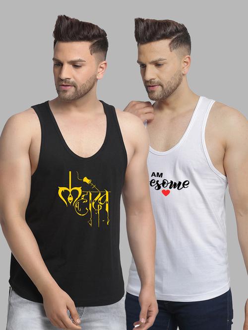 pack of 2  multi colored vest - 20646497 - Very Small Image - 1