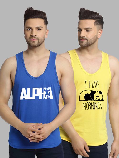 pack of 2  multi colored vest - 20646501 - Very Small Image - 1