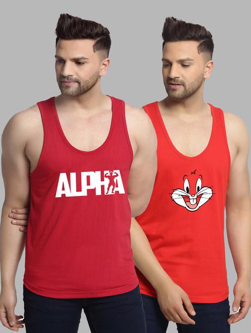 pack of 2  multi colored vest - 20646505 - Very Small Image - 1