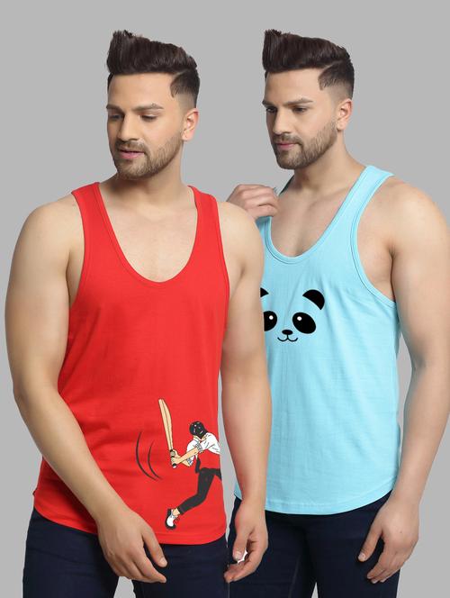 pack of 2  multi colored vest - 20646510 - Very Small Image - 1