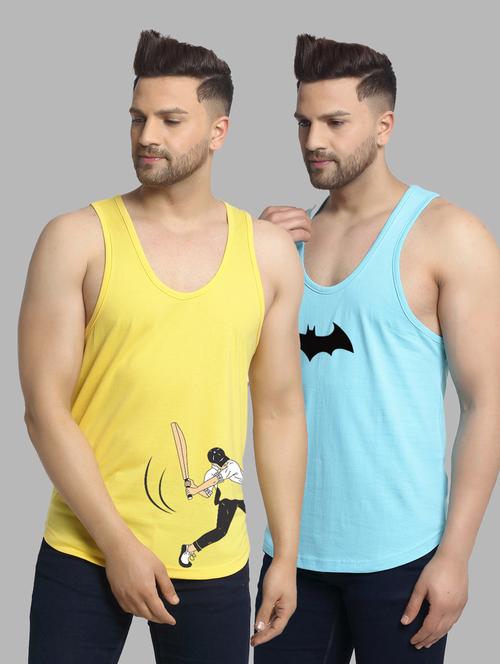 pack of 2  multi colored vest - 20646511 - Very Small Image - 1