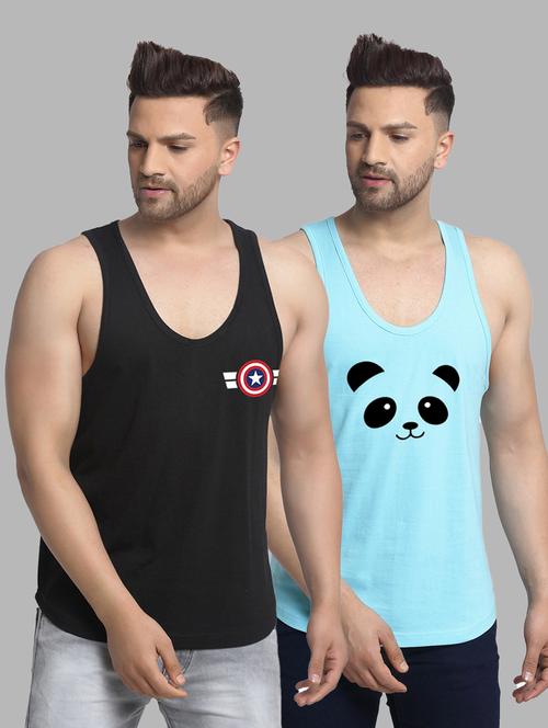 pack of 2 multi colored vest - 20646515 - Very Small Image - 1