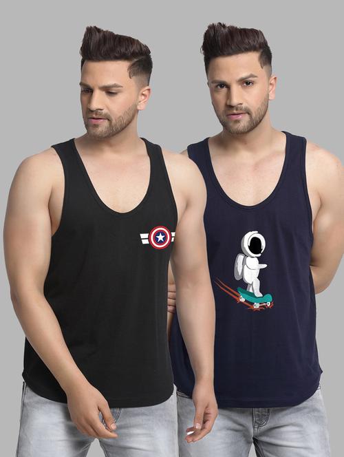 pack of 2 multi colored vest - 20646519 - Very Small Image - 1