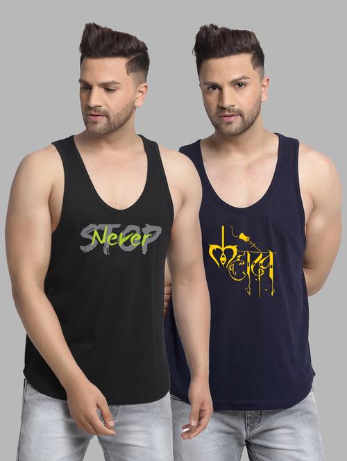 pack of 2 multi colored vest - 20646526 - Very Small Image - 1