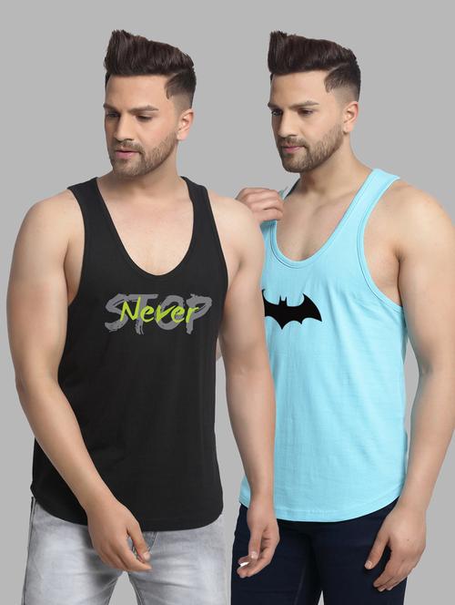 pack of 2 multi colored vest - 20646532 - Very Small Image - 1