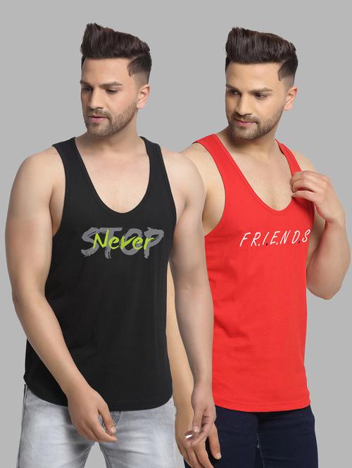 pack of 2 multi colored vest - 20646535 - Very Small Image - 1