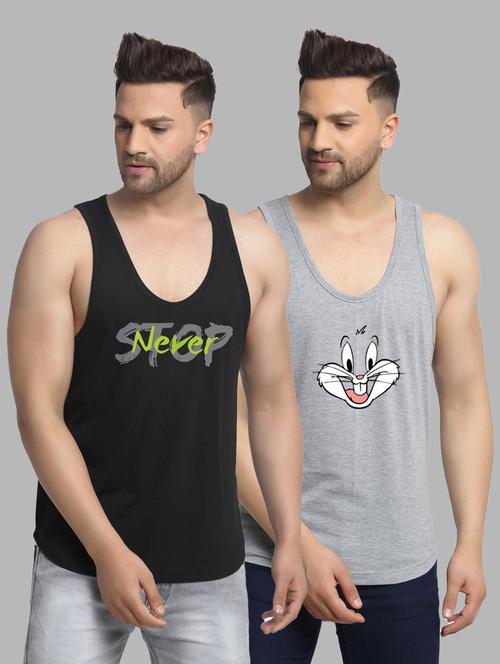 pack of 2 multi colored vest - 20646538 - Very Small Image - 1