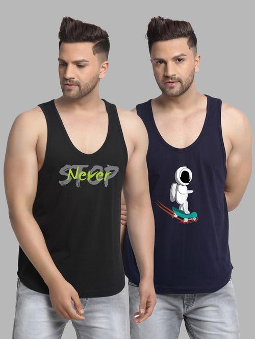 pack of 2 multi colored vest - 20646542 - Very Small Image - 1