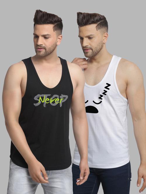 pack of 2 multi colored vest - 20646543 - Very Small Image - 1