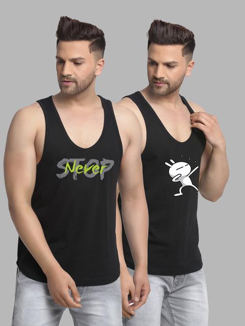 pack of 2 multi colored vest - 20646544 - Very Small Image - 1